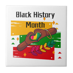 Black History Month Celebrating Rise Together Ceramic Tile