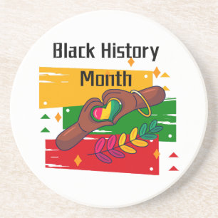 Black History Month Celebrating Rise Together Coaster