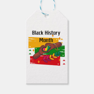 Black History Month Celebrating Rise Together Gift Tags