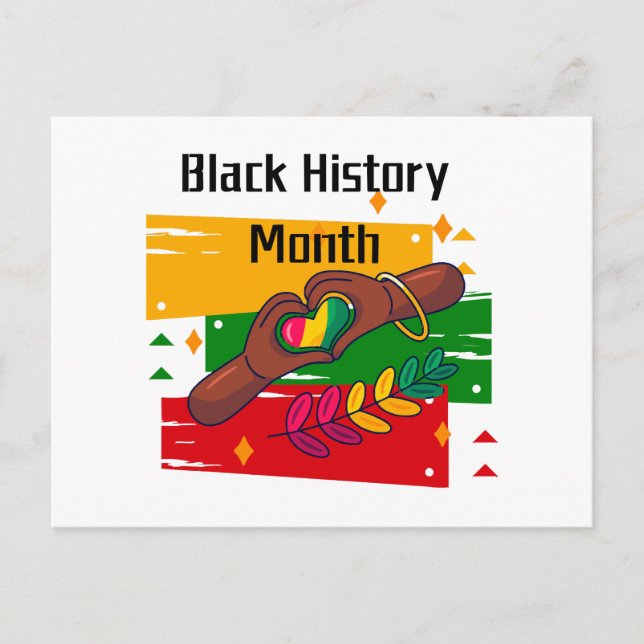 Black History Month Celebrating Rise Together  Holiday Postcard (Front)