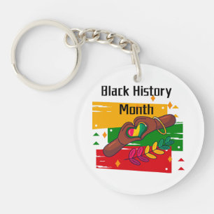 Black History Month Celebrating Rise Together Key Ring
