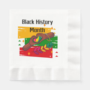 Black History Month Celebrating Rise Together  Napkin