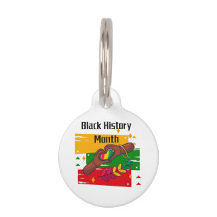 Black History Month Celebrating Rise Together Pet Tag