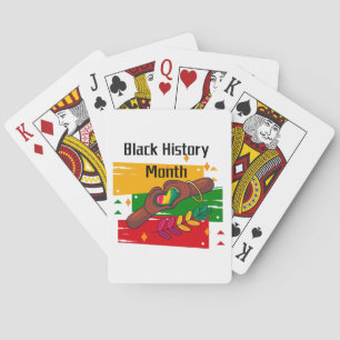 Black History Month Celebrating Rise Together Playing Cards