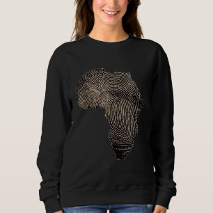 Black History Month Celebration African Map Fist Sweatshirt