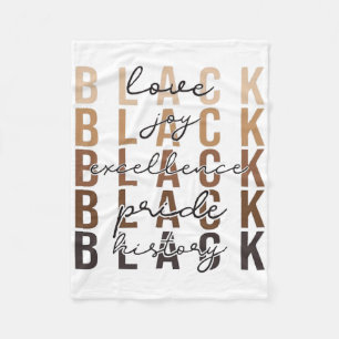 Black History Month Celebration Design African Ame Fleece Blanket