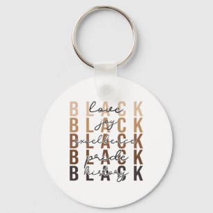 Black History Month Celebration Design African Ame Key Ring