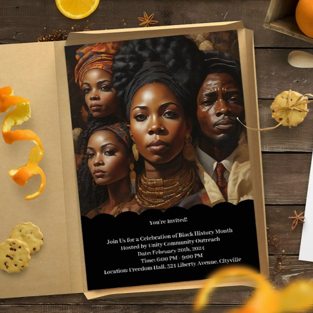 Black History Month Celebration Invitation Letter (Black History Month Celebration Invitation, black history month, african american, black history)