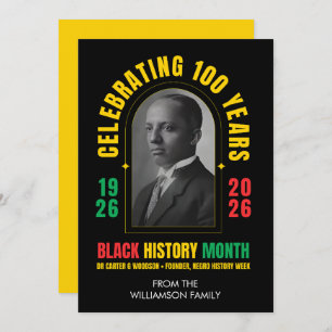 BLACK HISTORY MONTH CENTENNIAL 100 Years BHM Holiday Card