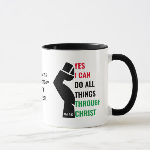 Black History Month Christian YES I CAN Mug