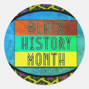 Black History Month Classic Round Sticker