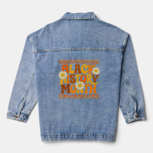 Black History Month Daisy Retro Denim Jacket