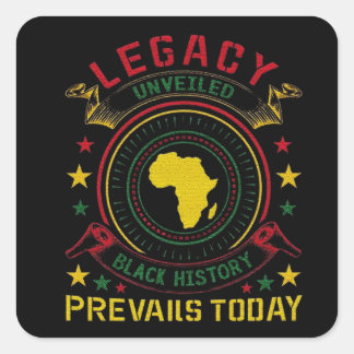 Black history month day t shirt square sticker