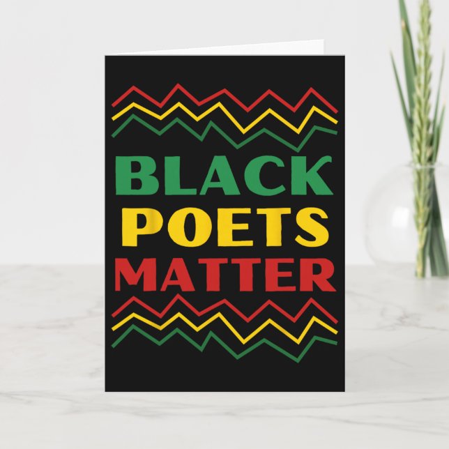 Black History Month Design - Black Poets Problem  Card (Front)