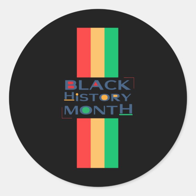 Black History Month Design Sticker  (Front)