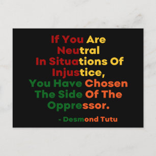 Black History Month - Desmond Tutu Postcard