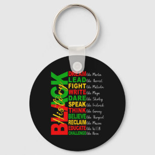 Black History Month Dream Lead Write Dare Men Wome Key Ring