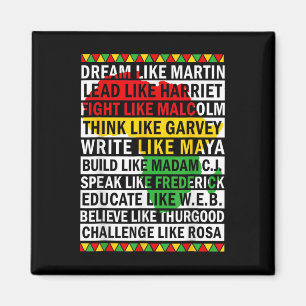 Black History Month Dream Like African Leader Magnet