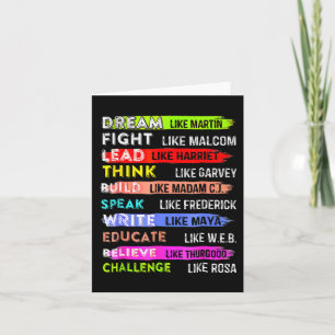Black History Month Dream Like Martin African Lead Card