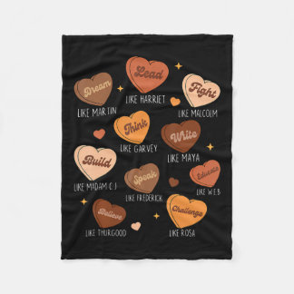 Black History Month Dream Like Martin African Lead Fleece Blanket