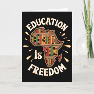 Black History Month Education Freedom African Amer Card