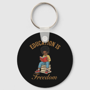 Black History Month Education Freedom Books Teache Key Ring
