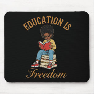 Black History Month Education Freedom Books Teache Mouse Pad