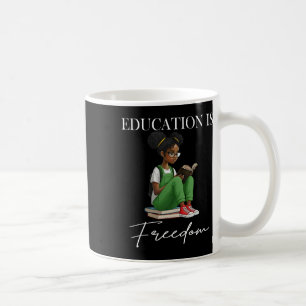 Black History Month Education Is Freedom Books Bla Coffee Mug