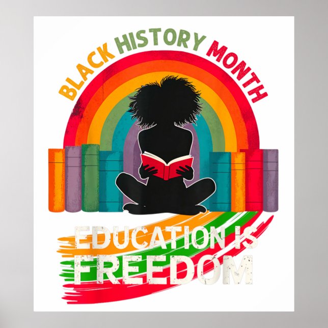Black History Month Education is Freedom Poster (Front)