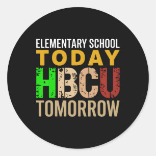 Black History Month Elementary School Hbcu Tomorro Classic Round Sticker
