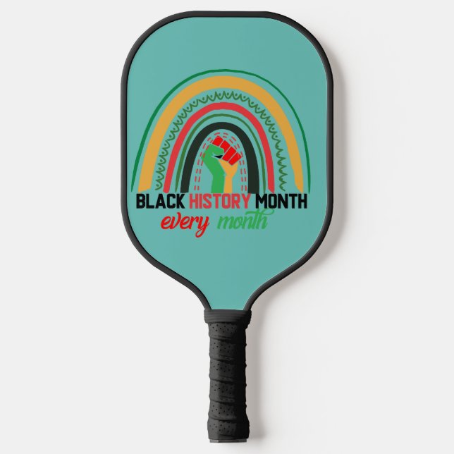 Black History Month Every Month Patriotic African  Pickleball Paddle (Front)