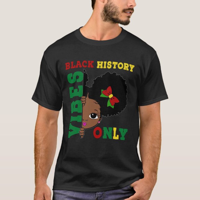Black History Month Feb 2022 African American Girl T-Shirt (Front)
