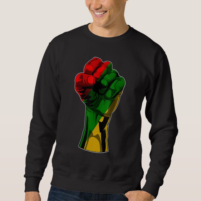 Black History Month Fist Black Power African Women Sweatshirt (Front)