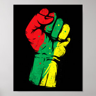 Black History Month Fist Black Power Women Men Kid Poster