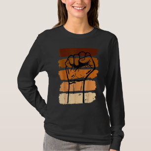 Black History Month Fist Women Men Kids 2 T-Shirt