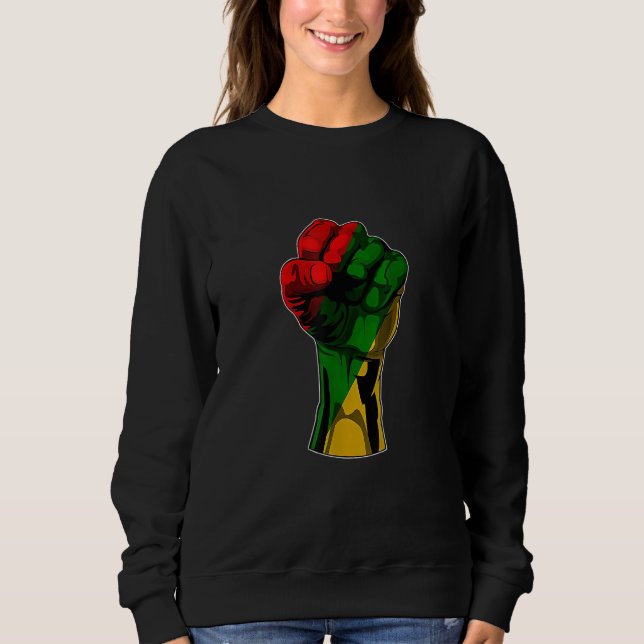 Black History Month Fist  Women Men Kids Sweatshirt (Front)