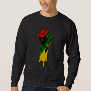 Black History Month Fist  Women Men Sweatshirt