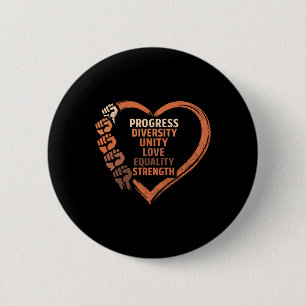 Black History Month Fists Diversity Equity Melanin 6 Cm Round Badge