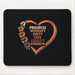 Black History Month Fists Diversity Equity Melanin Mouse Pad