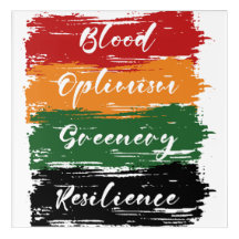black history month flag with words