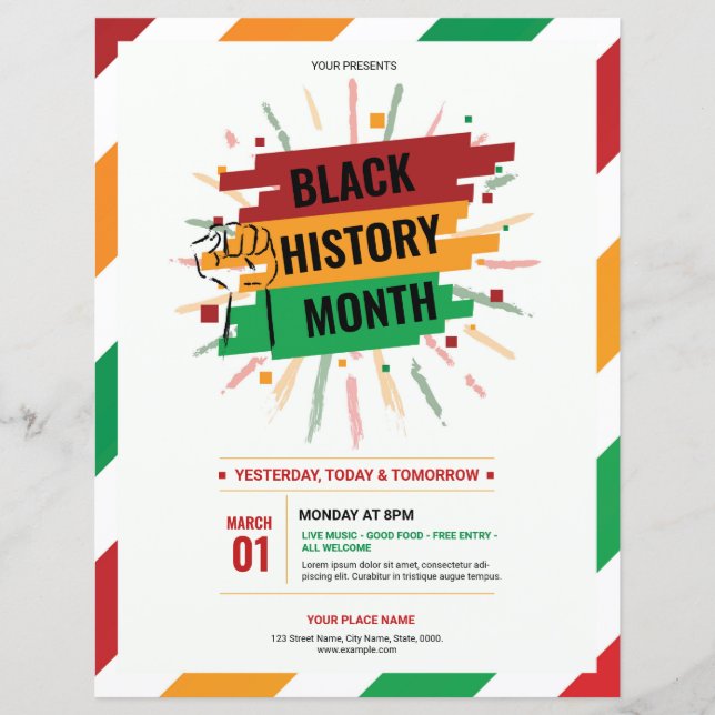 Black History Month Flyer (Front)