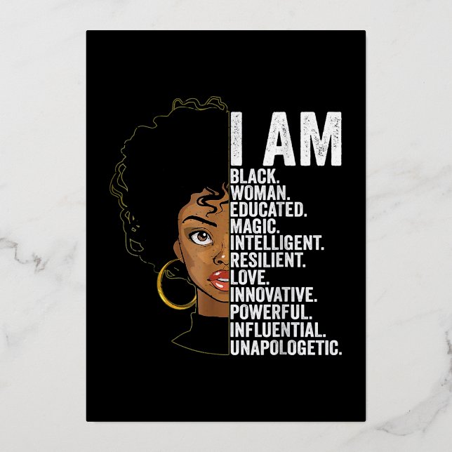 Black History Month Foil Holiday Card (Front)