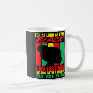 Black History Month For As Long As I Am Black I Am Coffee Mug