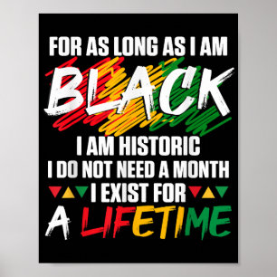 Black History Month For as long as I am Black I am Poster