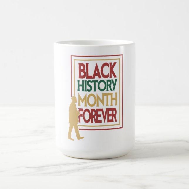 Black History Month Forever Typography Coffee Mug (Center)