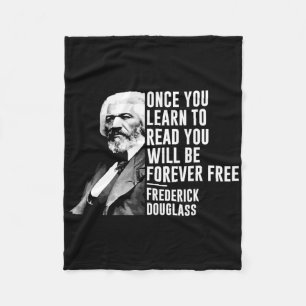 Black History Month Frederick Dougl Quote Blm Fleece Blanket