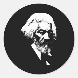Black History Month Frederick Dougl Silhouette T S Classic Round Sticker