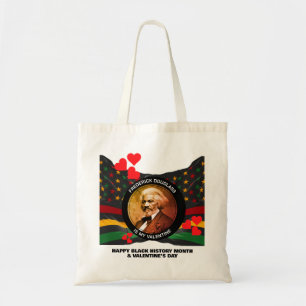 Black History Month FREDERICK DOUGLASS Valentine Tote Bag