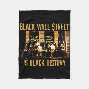 Black History Month Funny Wall Street African Amer Fleece Blanket