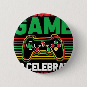 Black History Month Gamer African American Pride B 6 Cm Round Badge